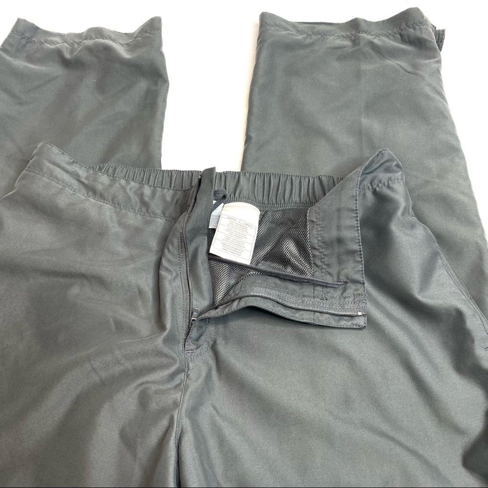 Nike gray mesh lined zipper and drawstring nylon track pants size M - Picture 10 of 16